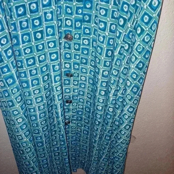 Vintage Leslie Fay Multicolor Print Cottagecore Dress Size 16 Belt Short Sleeve - Picture 6 of 9